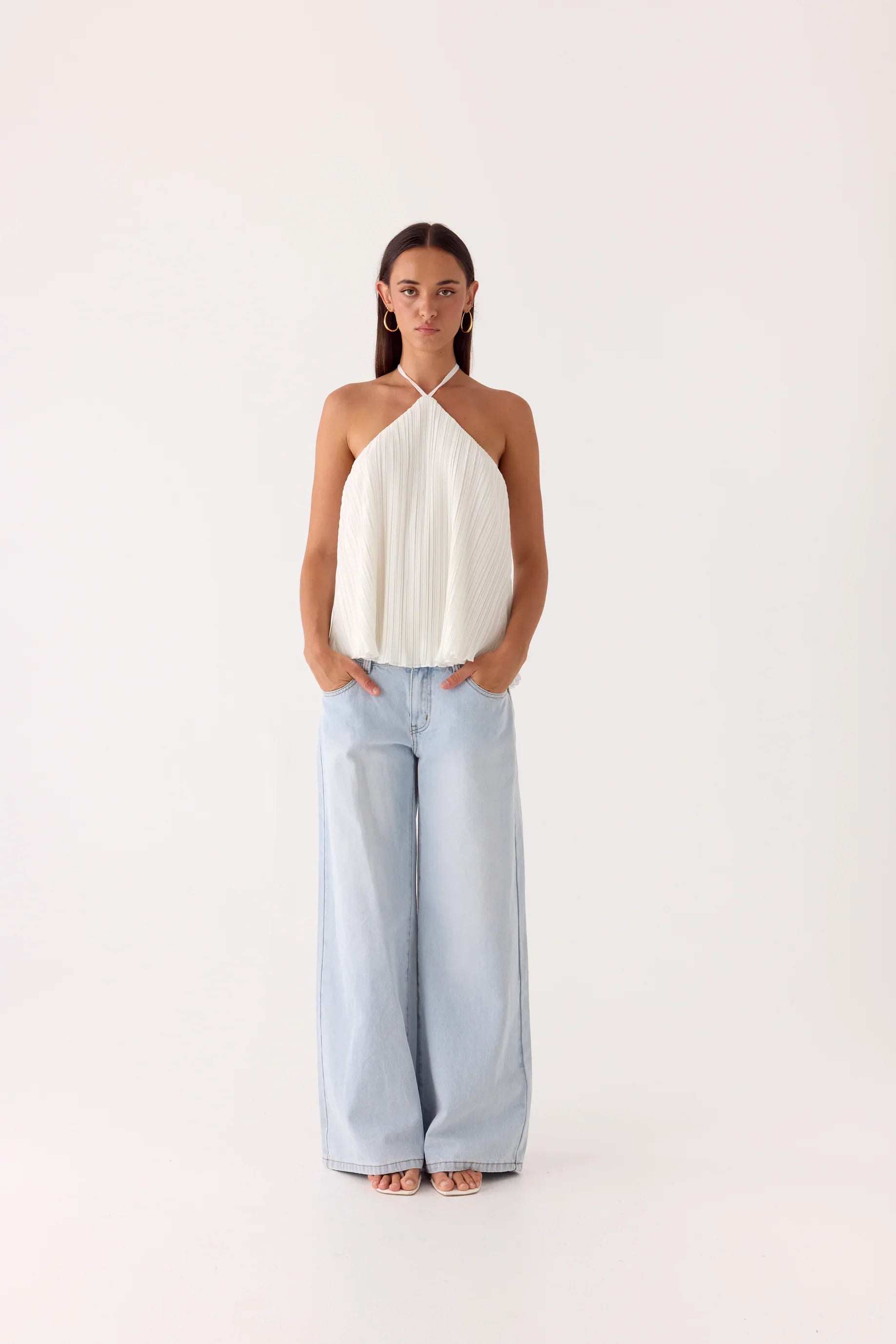 Danni Halter Top White