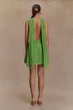 Wynter Scarf Draped Mini Dress Green