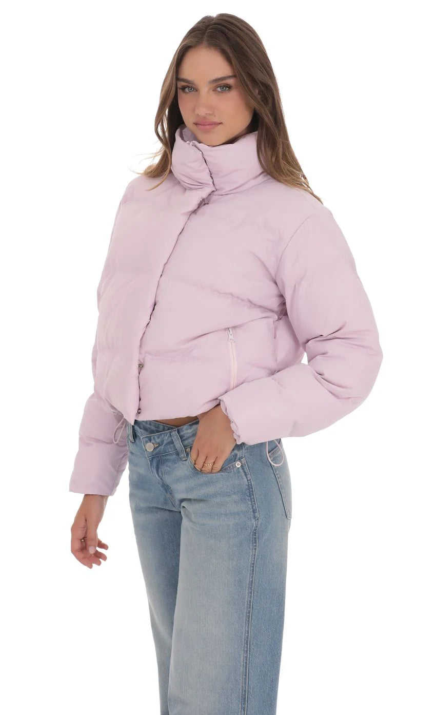Puffer Jacket in Lilac