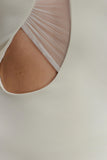 Aubree Crepe And Mesh Maxi Dress Ivory