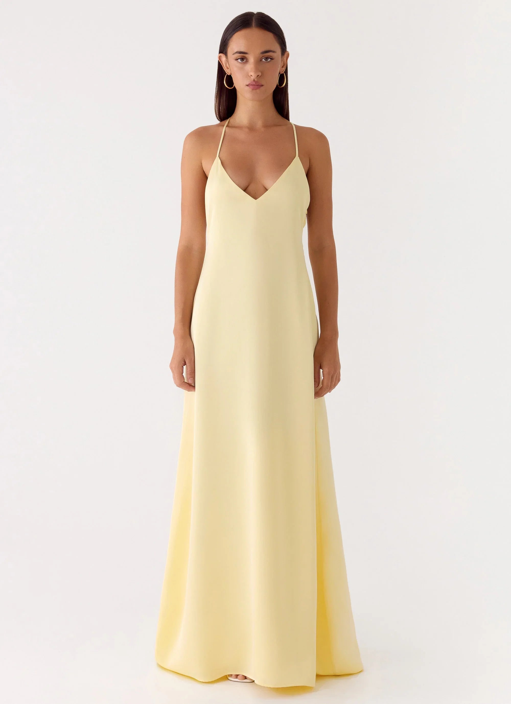 Fine Line Maxi Dress Yellow