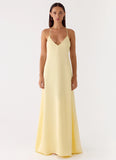 Fine Line Maxi Dress Yellow