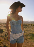 Vianna Denim Bustier Top True Denim