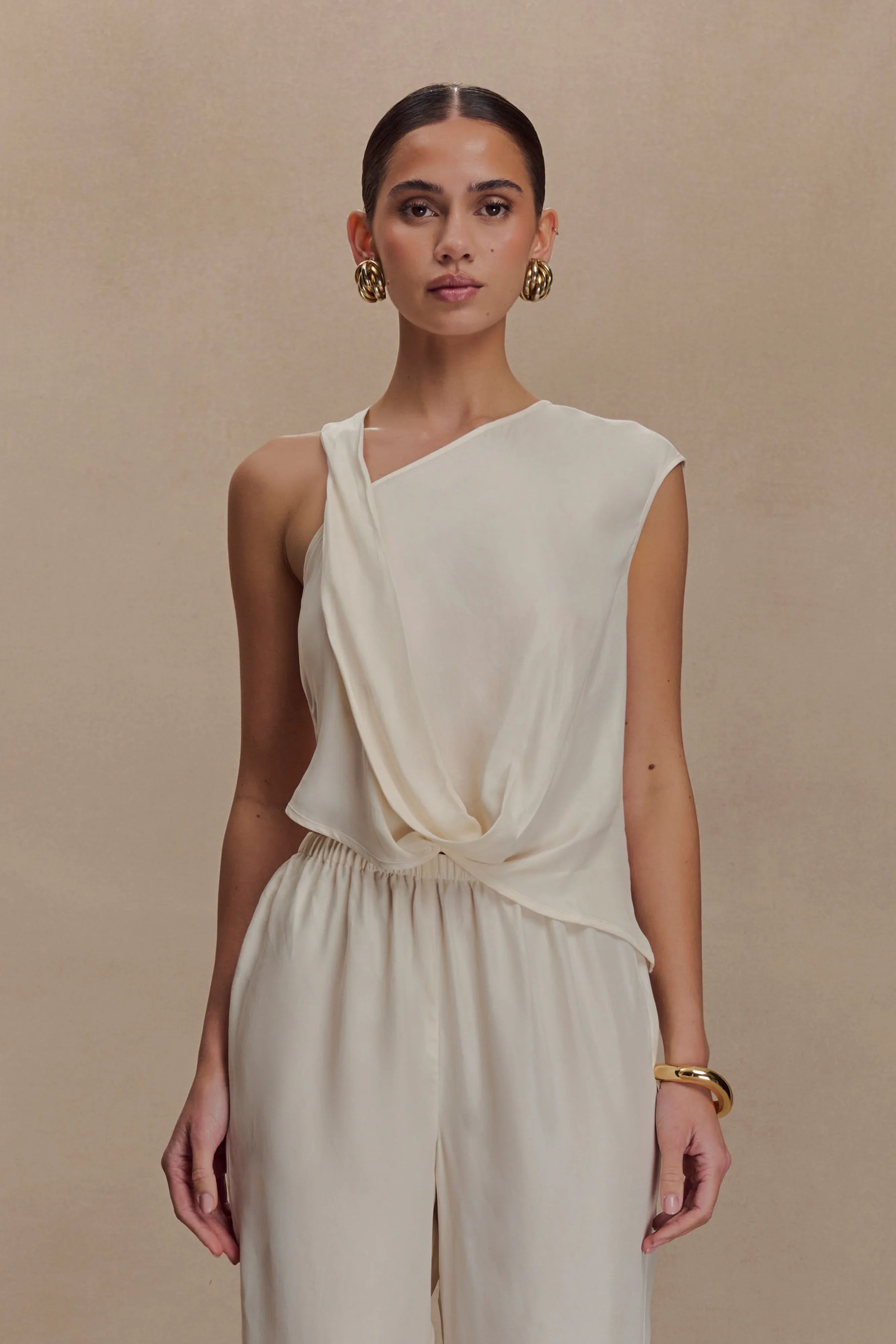 Violeta Asymmetric Top Ivory
