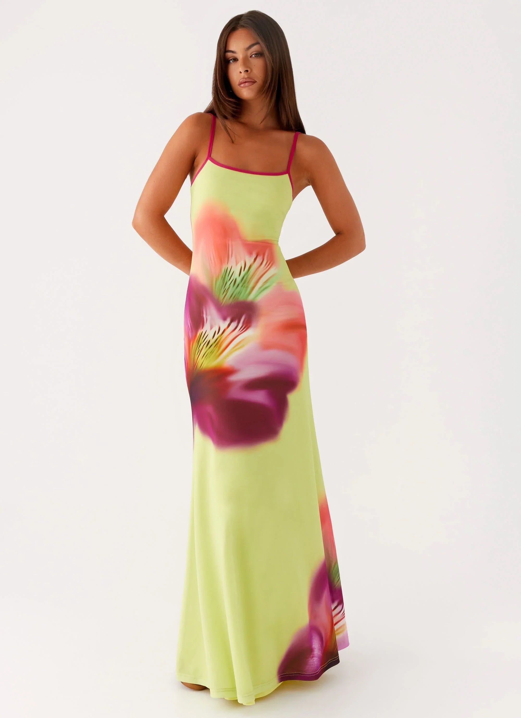 Everett Maxi Dress Green Tropical