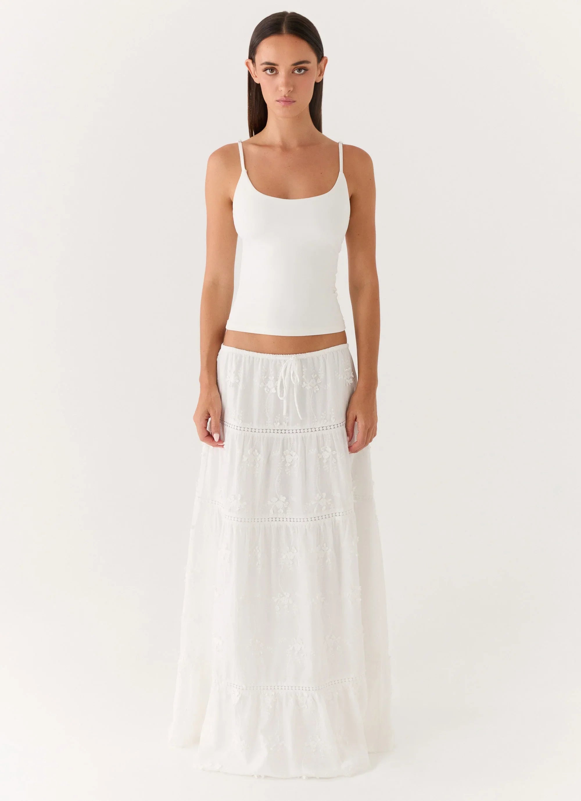 Yours To Keep Maxi Skirt White