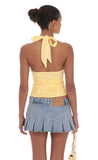 Dotted Halter Top in Yellow