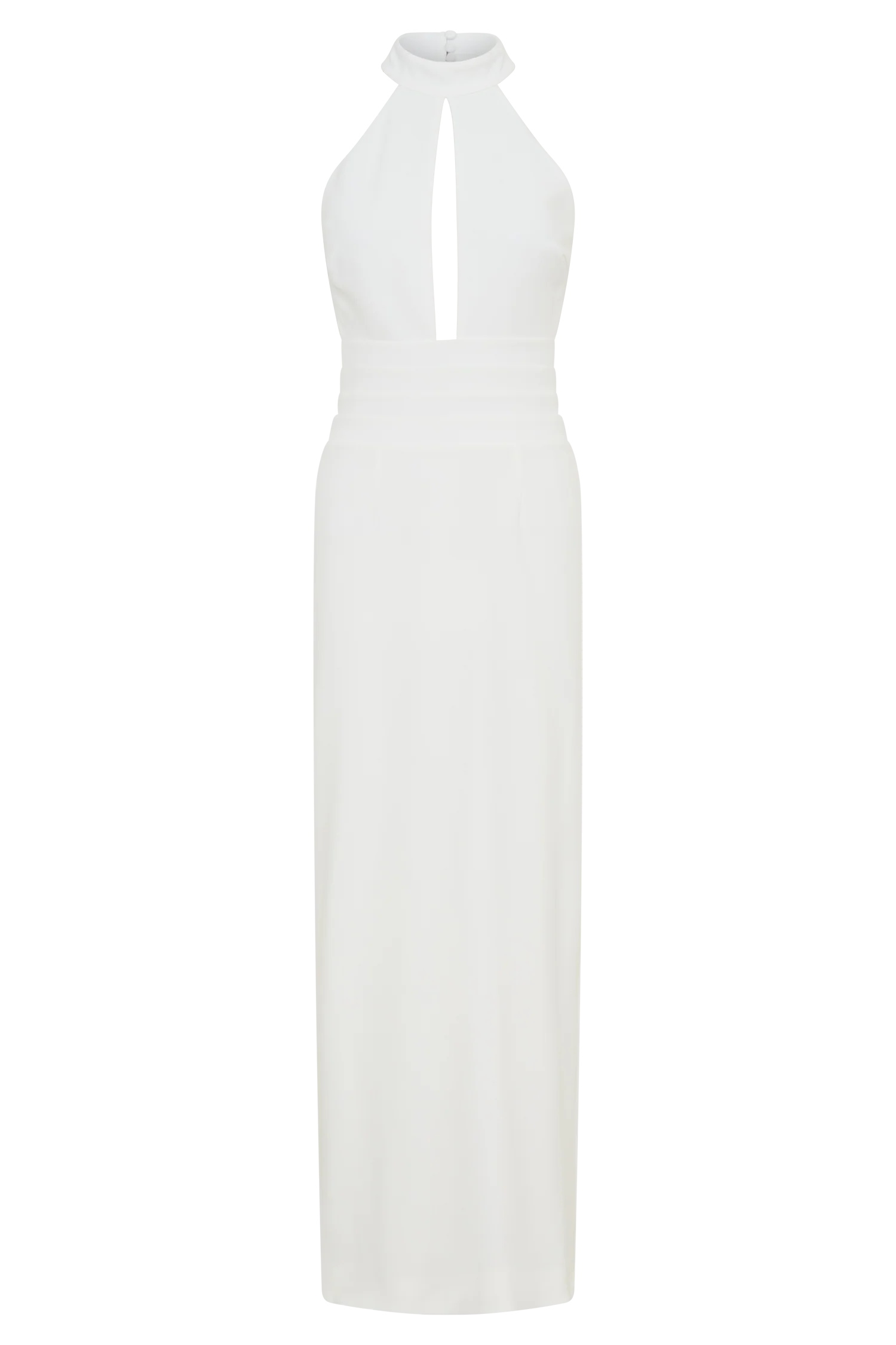 Elan Stretch Crepe Maxi Dress White