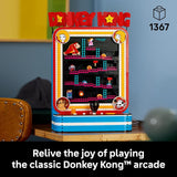 LEGO Super Mario Donkey Kong Arcade 72051 Collectible Building Set for Adults Ages 18 Retro Arcade Decor Working Levers Joystick 1367 pieces Gift for Gamers