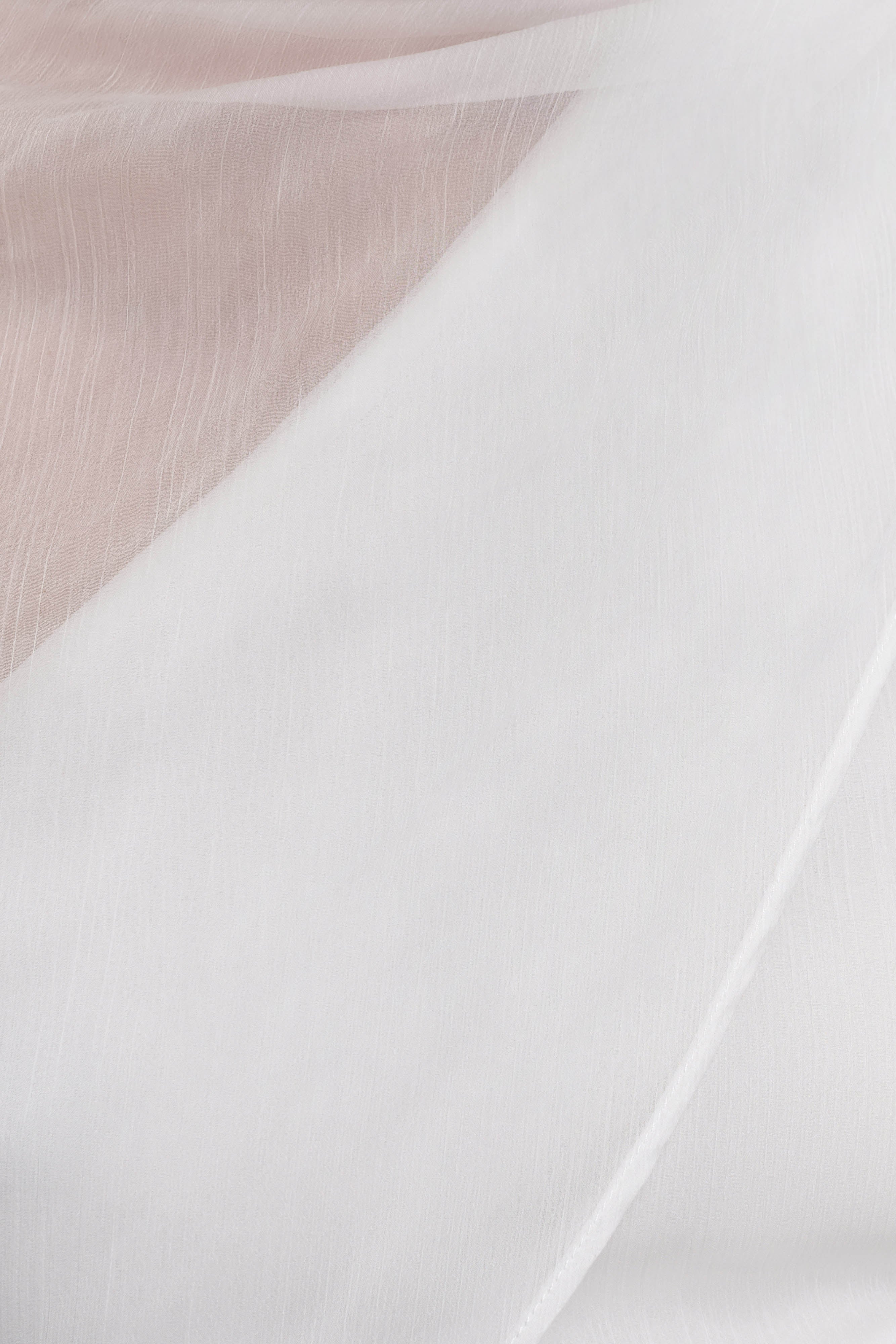 Ida Sheer Asymmetrical Long Sleeve Cape White
