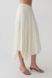 Luu Slinky Midi Skirt Ivory