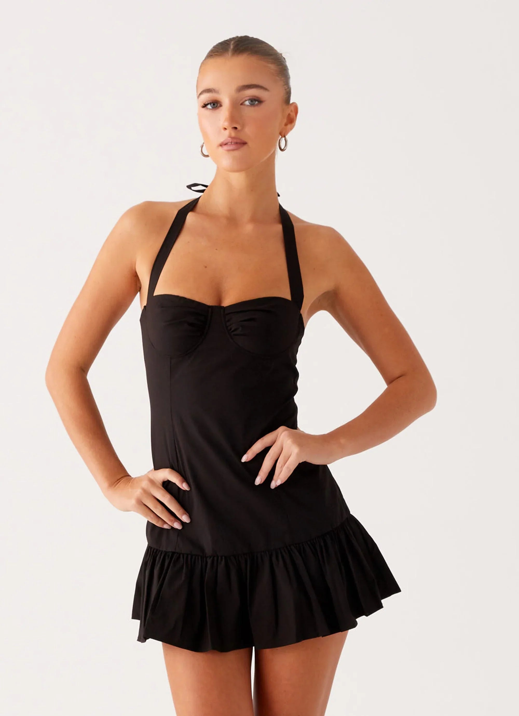 Cheryl Bustier Mini Dress Black