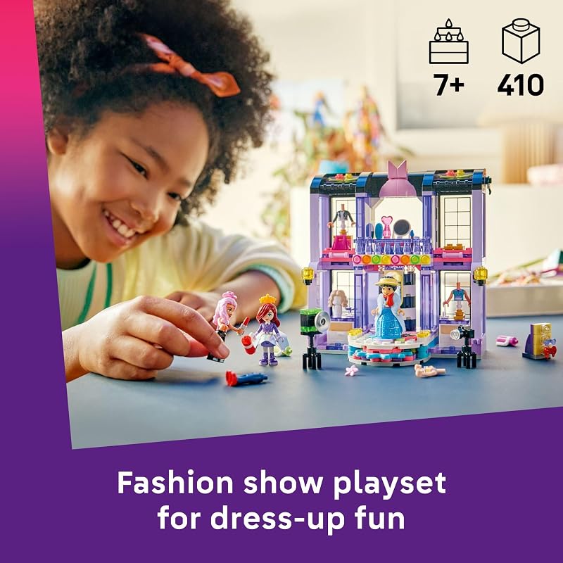 LEGO Friends Heartlake City Fashion Show Building Toy for Girls Boys Pretend Play Set for Kids Ages 7 W Paisley Liann Nova Minidolls Accessories Gift Idea for Birthdays 42685