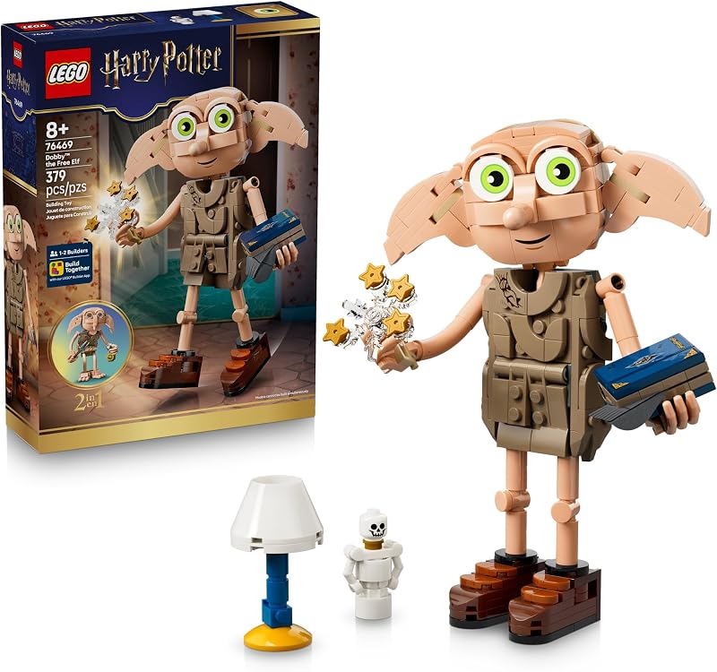 LEGO Harry Potter Dobby the Free Elf 76469 Collectible Building Toy for Girls Boys Ages 8 Display as Bedroom or Book Shelf Decor 379 pieces Gift Idea
