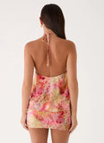 Solarae Mini Dress Botanic Cheetah