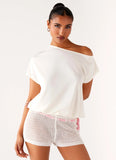 Raeni Off Shoulder Top Ivory