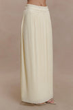 Amaris Gathered Plisse Maxi Skirt Lemon