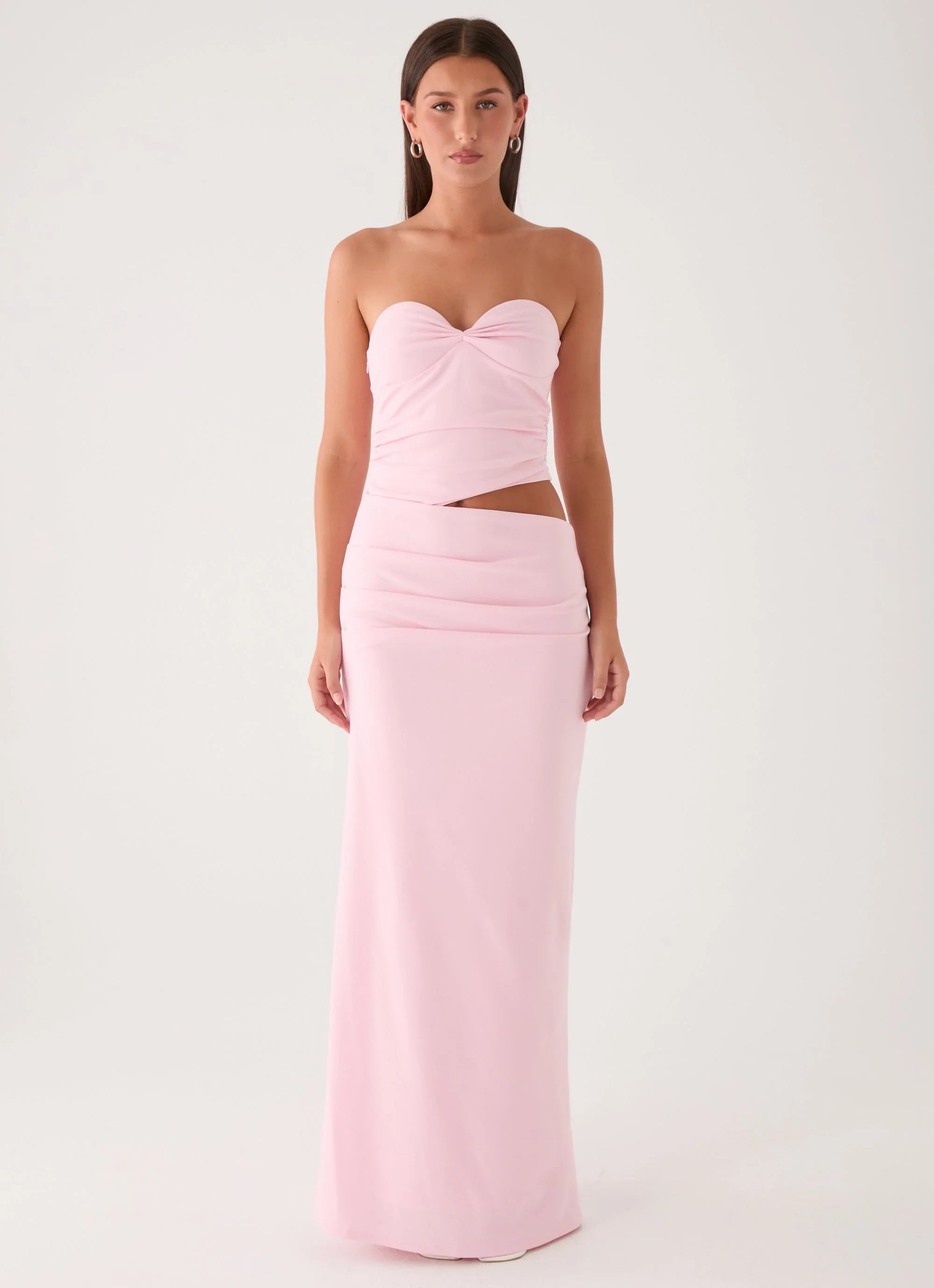 Carella Strapless Maxi Dress Pink