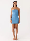 Rhiellie Strapless Mini Dress Blue