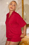 Jamey Burgundy Pajama Shirt