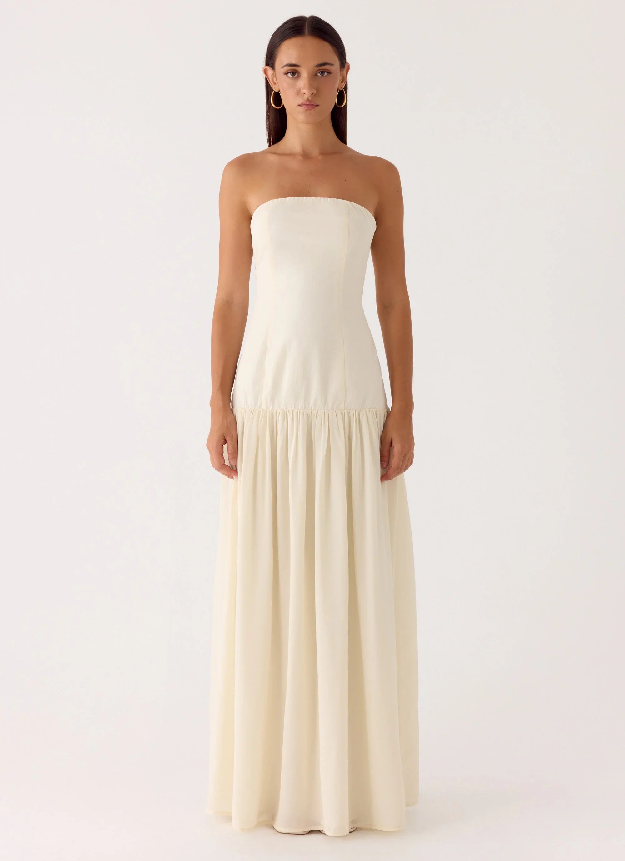 Slowing Tide Maxi Dress Ivory
