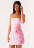 Sugar Rush Strapless Mini Dress Pink