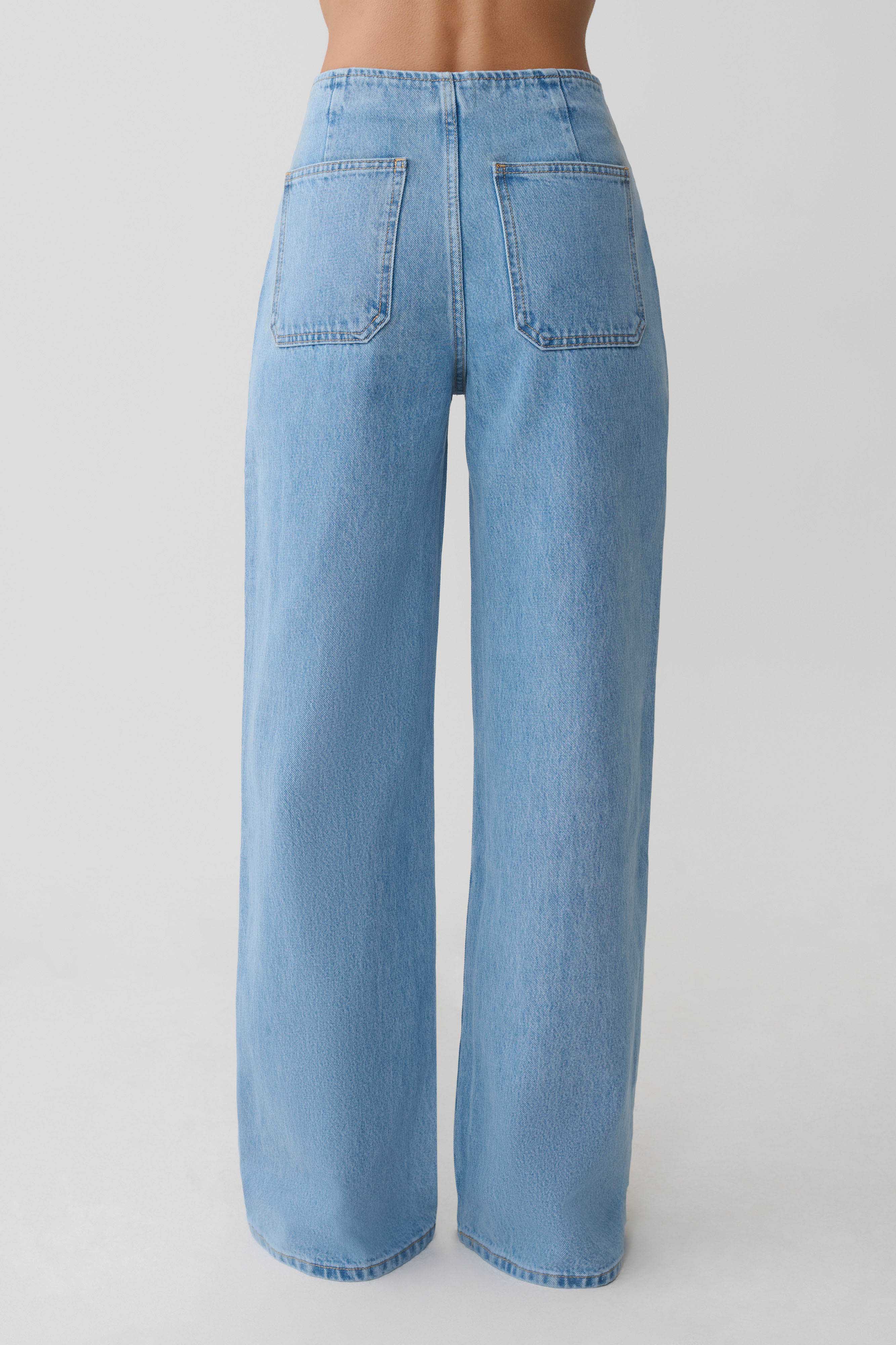 Caitlin Mid Rise Denim Jeans Classic Blue