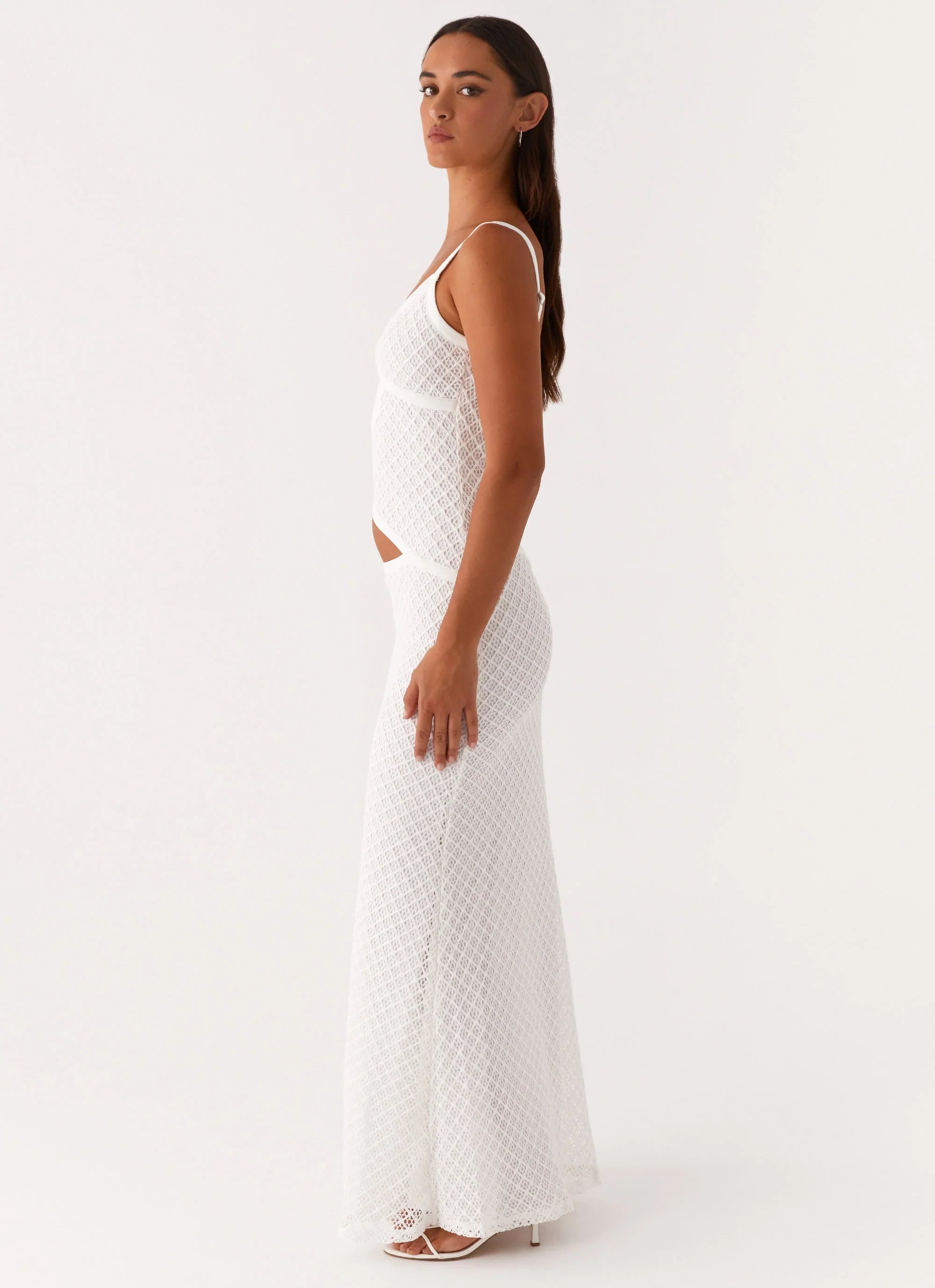 Jocelyn Maxi Dress White Crochet
