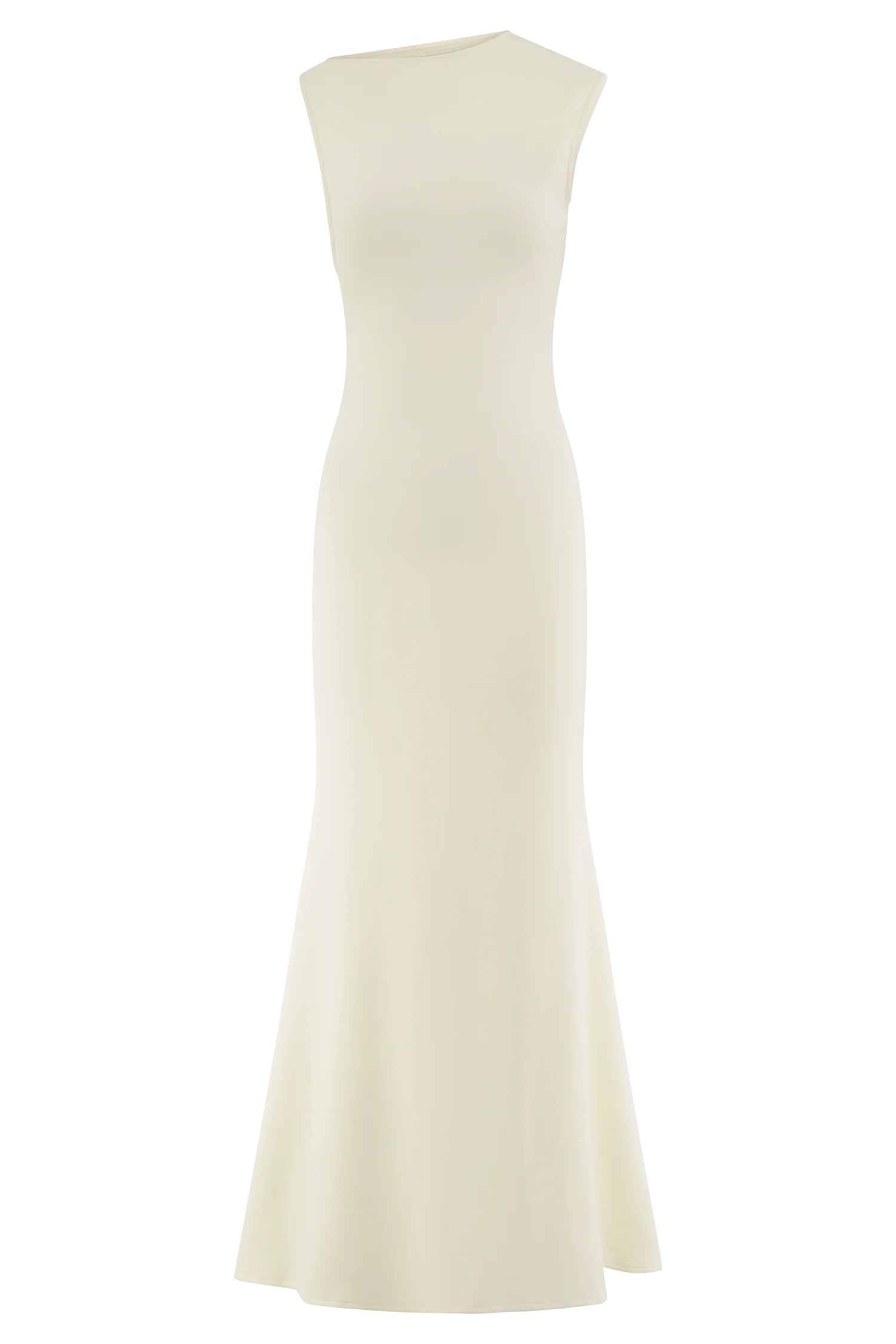 Katerina Scuba Jersey Cut Out Maxi Dress Ivory