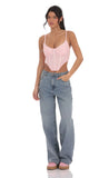 Lace Corset Top in Pink