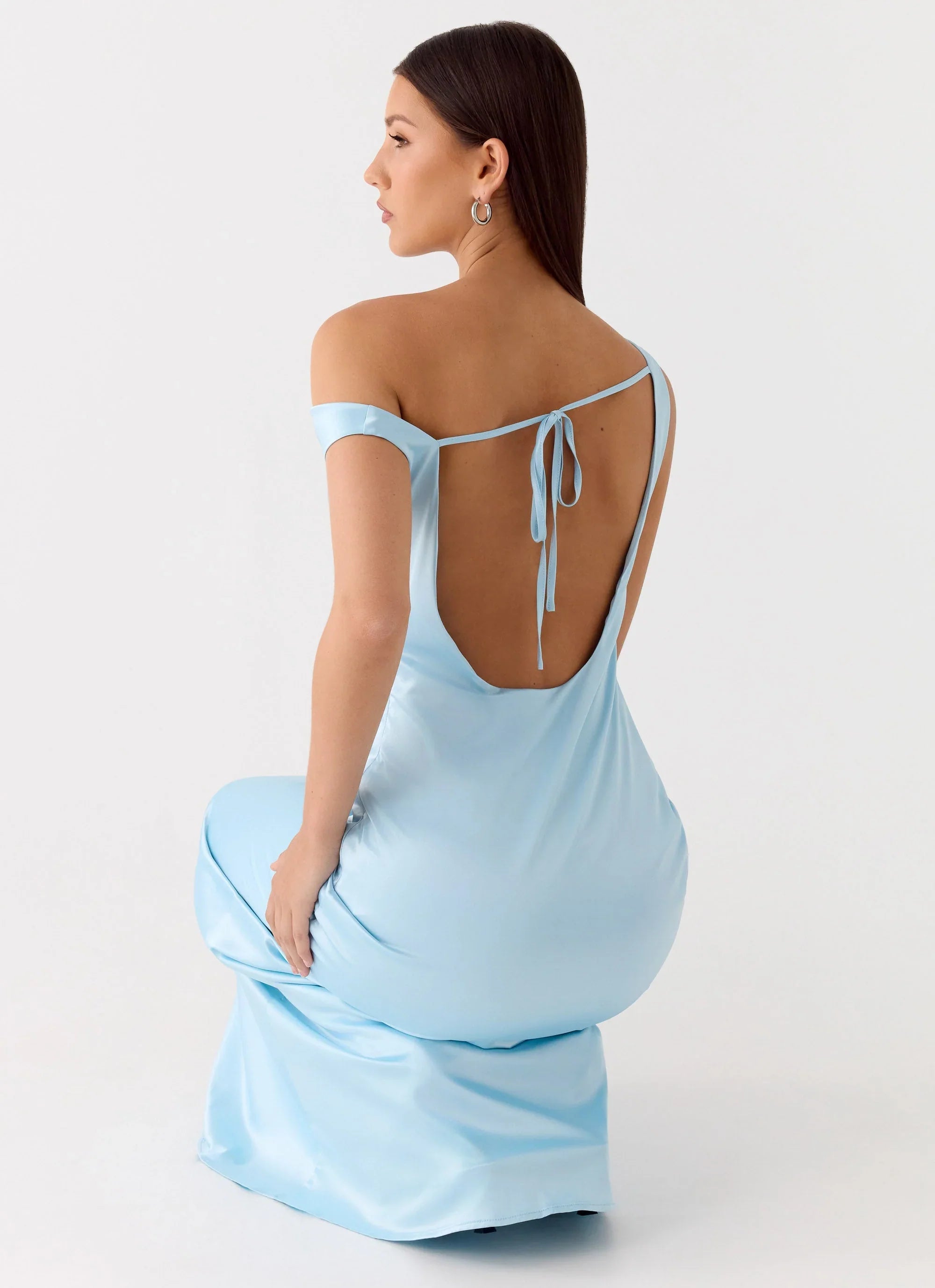 Palm Royal Maxi Dress Ice Blue