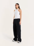 Black 4th Wide Leg Branded Joggers