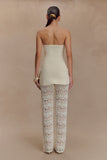 Trena Crochet Knit Pants Ivory