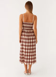 Shyanne Midi Dress Chocolate Check
