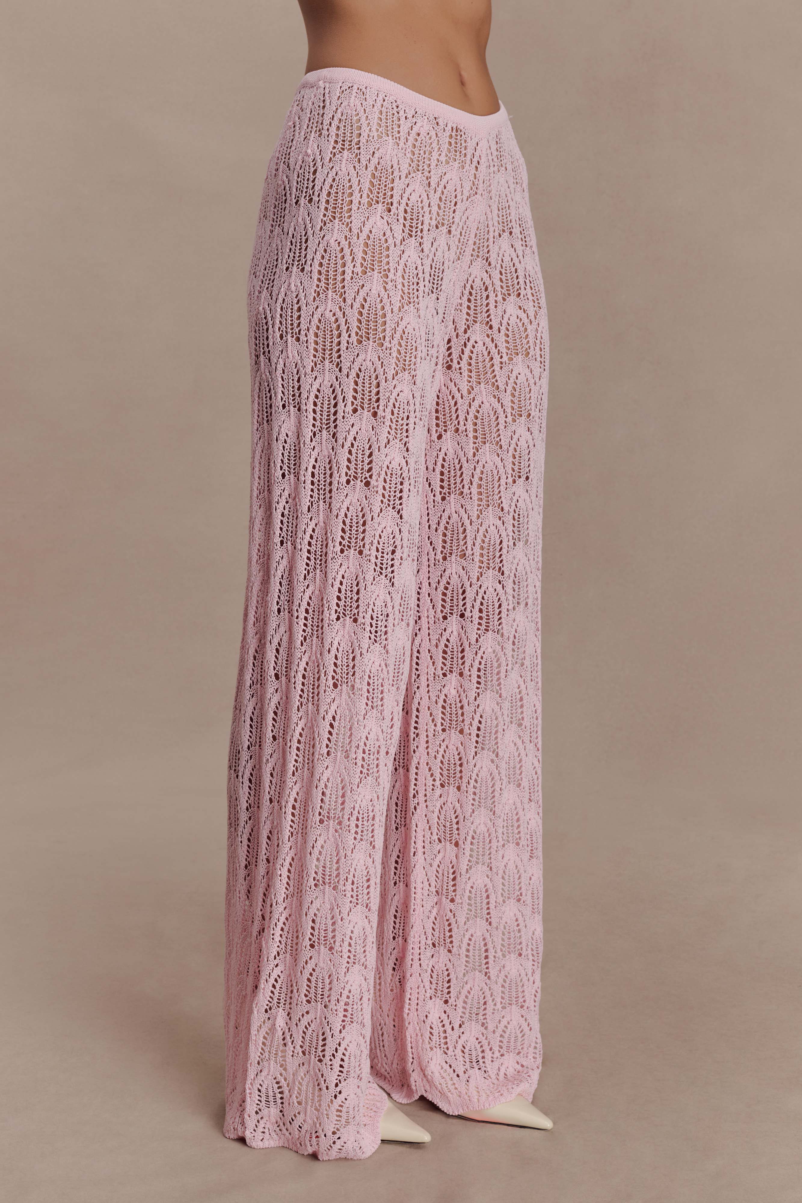 Glinda Crochet Pants Baby Pink