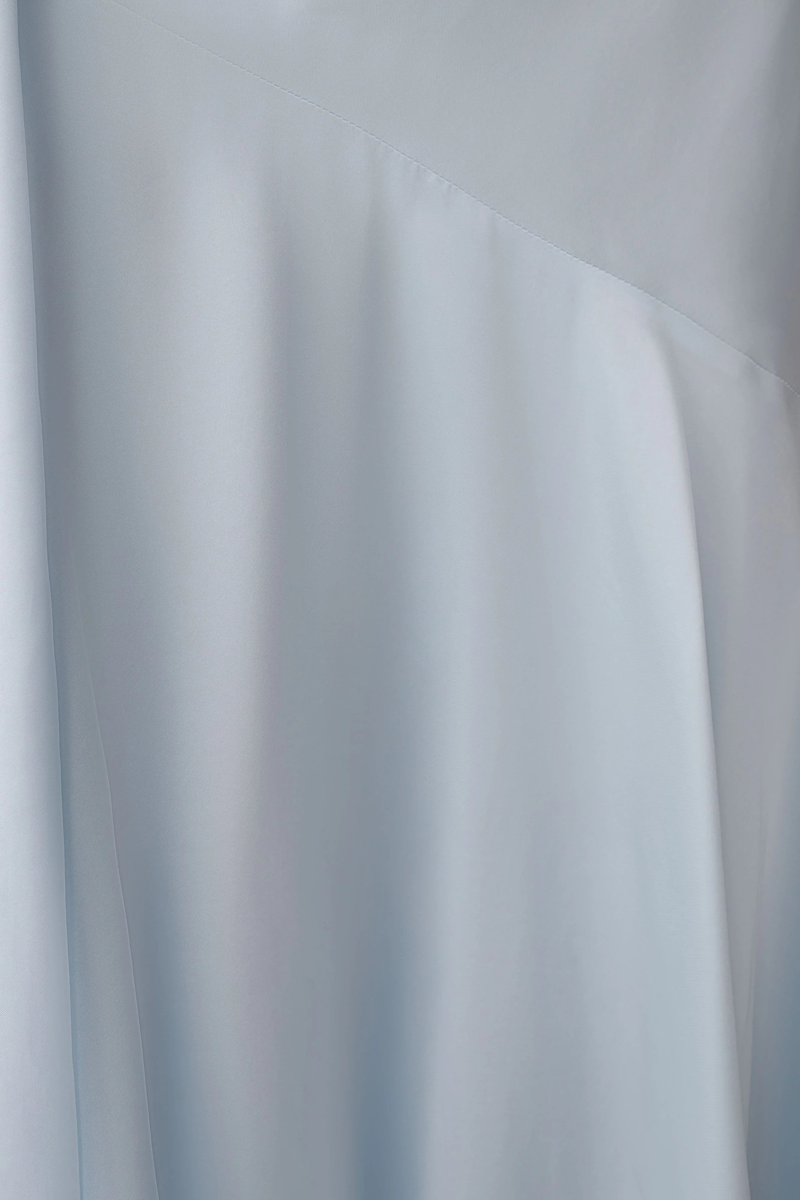 Evelina Halter Asymmetric Hem Midi Dress Ice Blue
