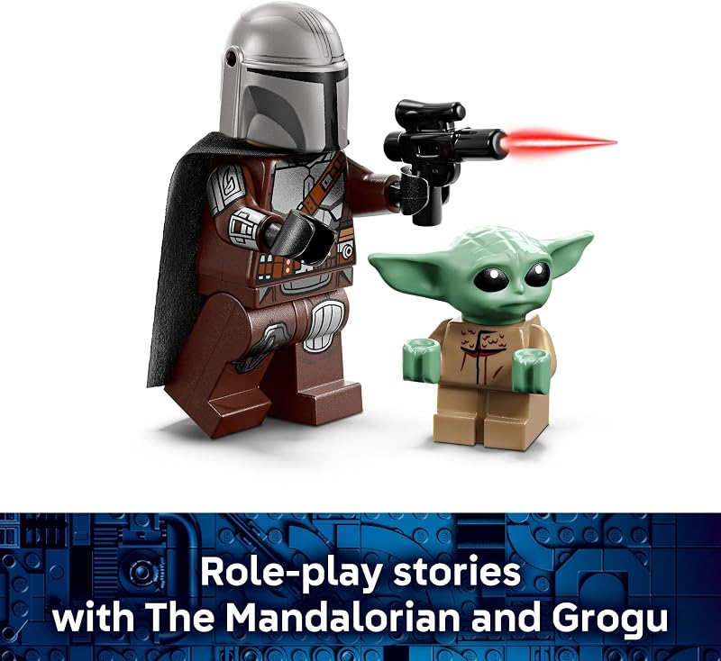 LEGO Star Wars The Mandalorian Grogus Speeder Bike Building Toy for Boys Girls Pretend Play Space Vehicle W 2 Star Wars Character Figures for Kids Ages 6 Gift Idea for Birthdays 75436