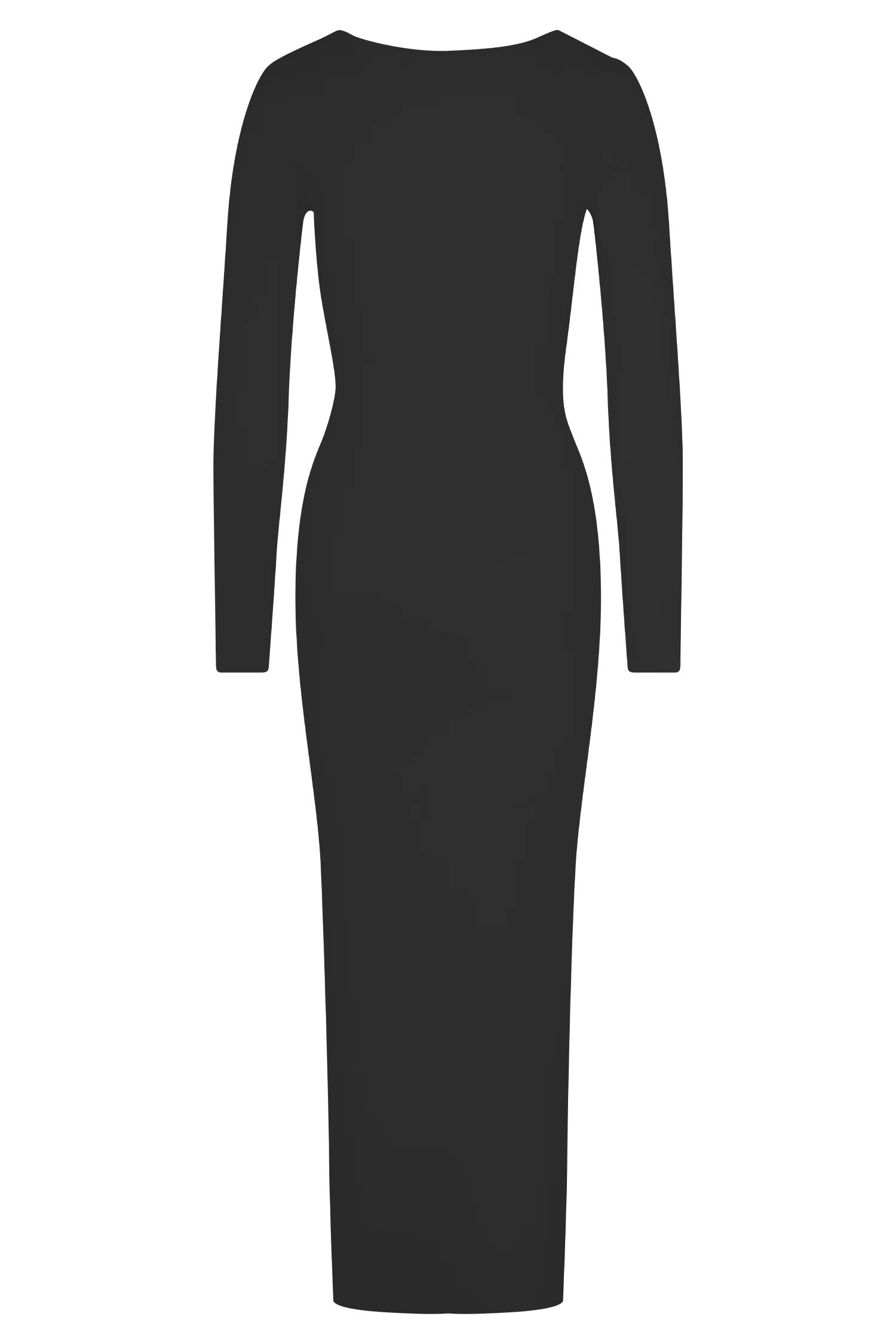 Culver Draped Twist Knit Midi Dress Black