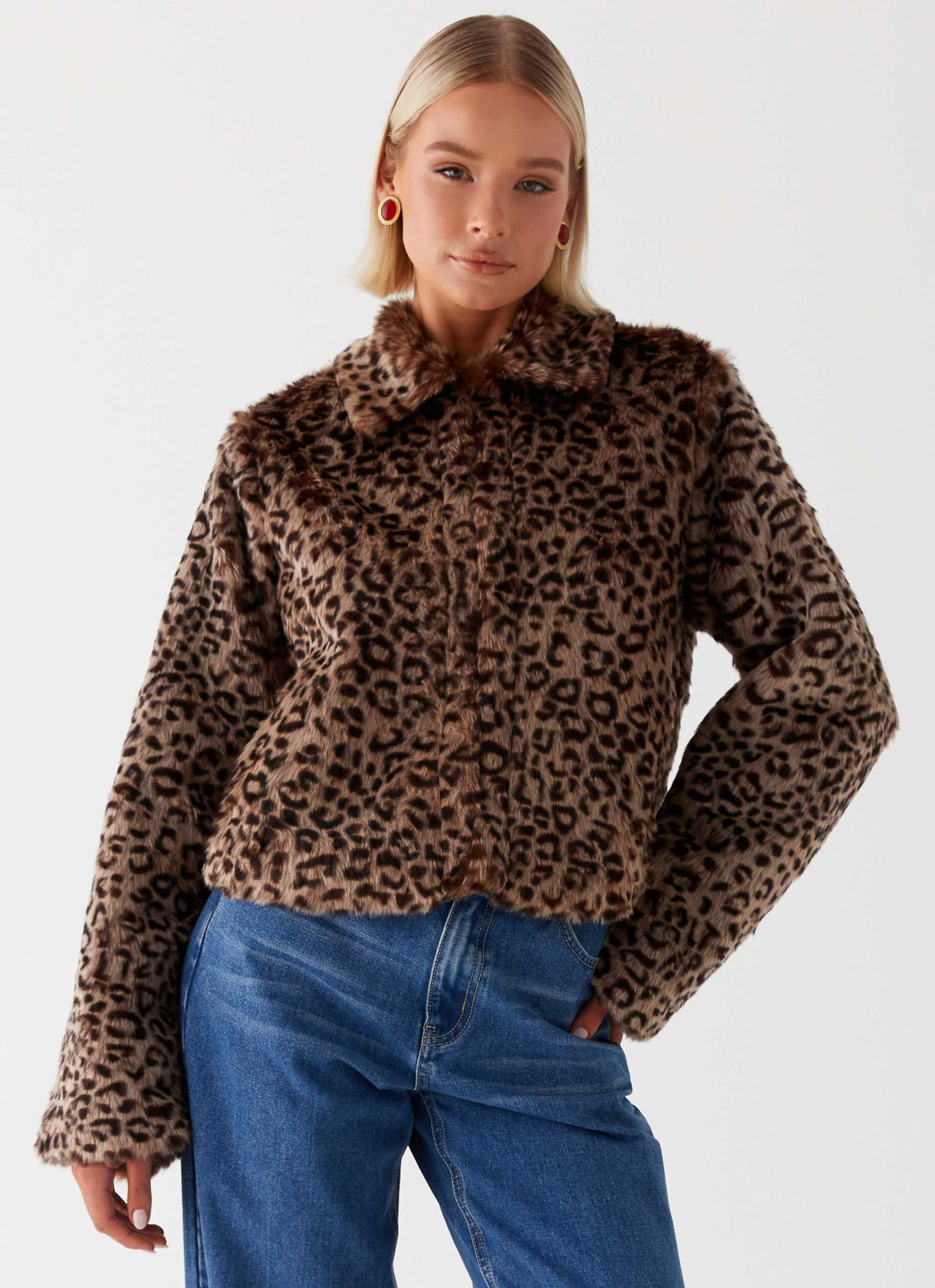 Raleigh Fur Jacket Leopard