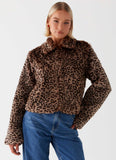 Raleigh Fur Jacket Leopard
