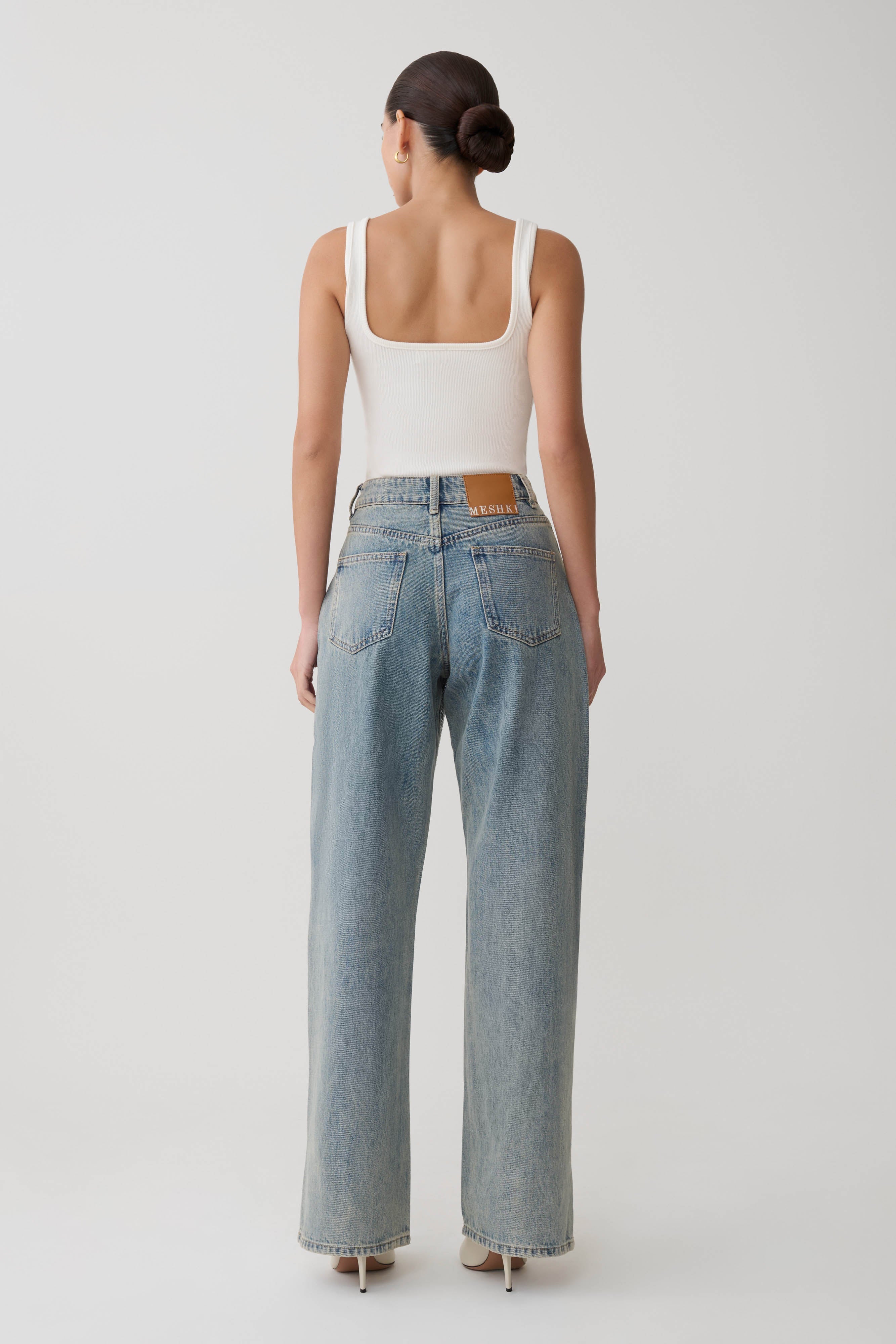 Tyla Diamante Denim Jeans Blue Green