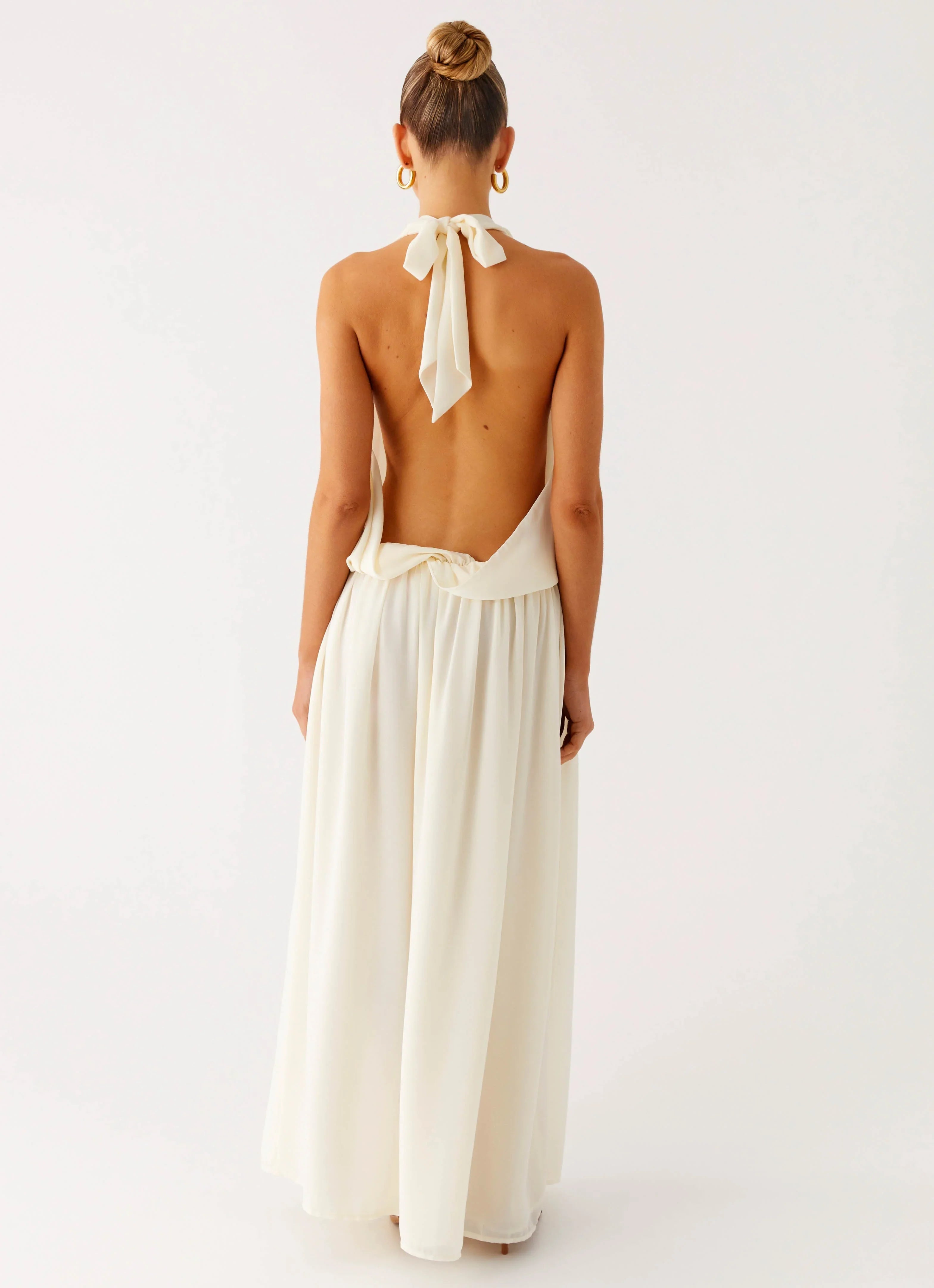 Narlah Halter Maxi Dress Ivory