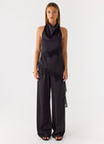 Emilee Cowl Top Black