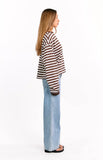 So Breezy Chocolate Stripe Long Sleeve Top