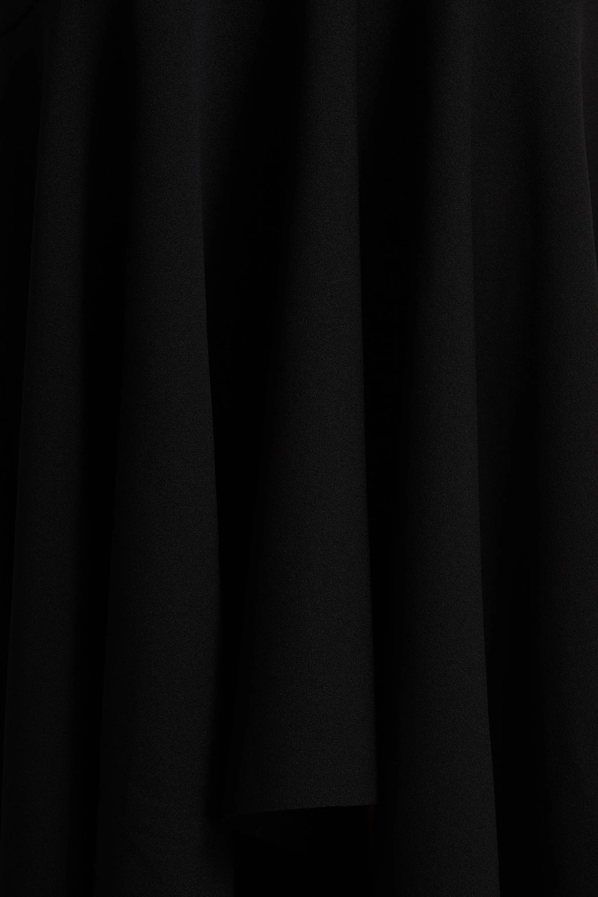 Everlasting Black Bardot Neck Maxi Dress With Pleated Detailing