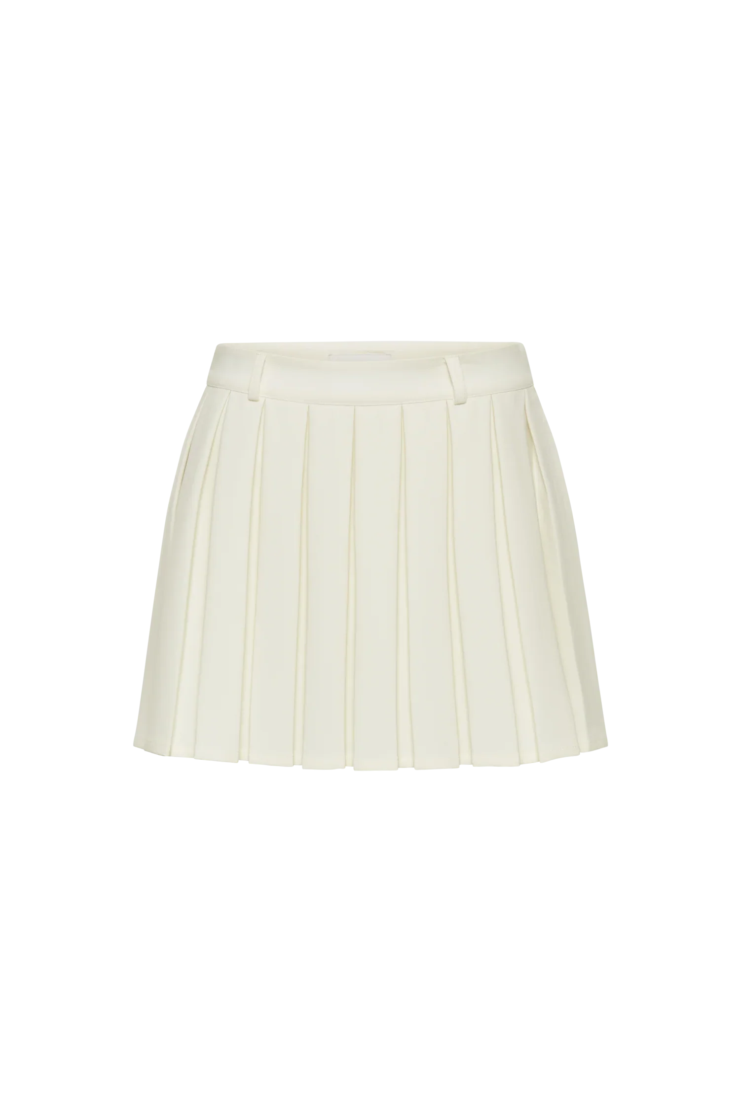 Mura Pleated Mini Skirt Ivory