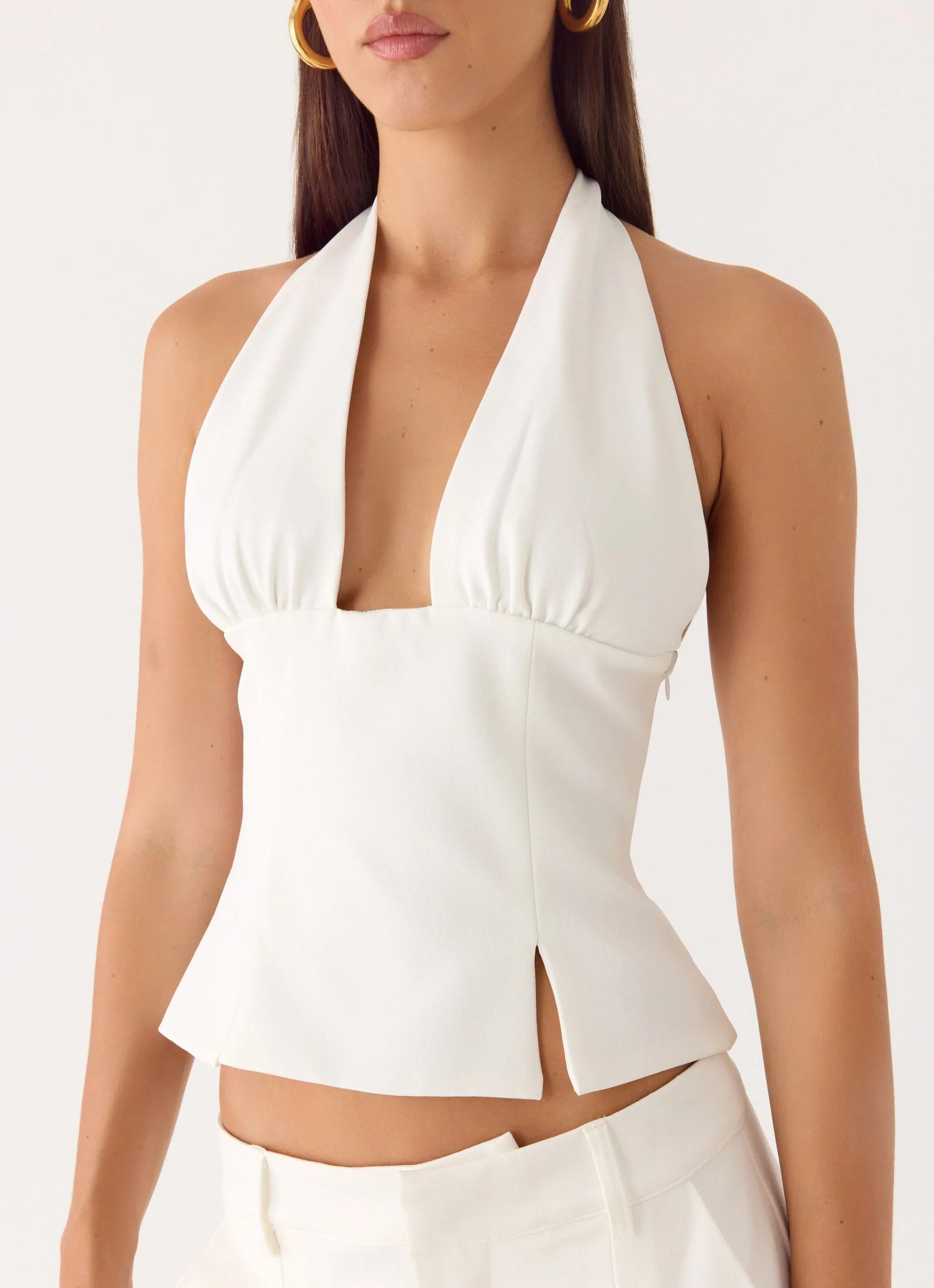 Amrita Halter Top White