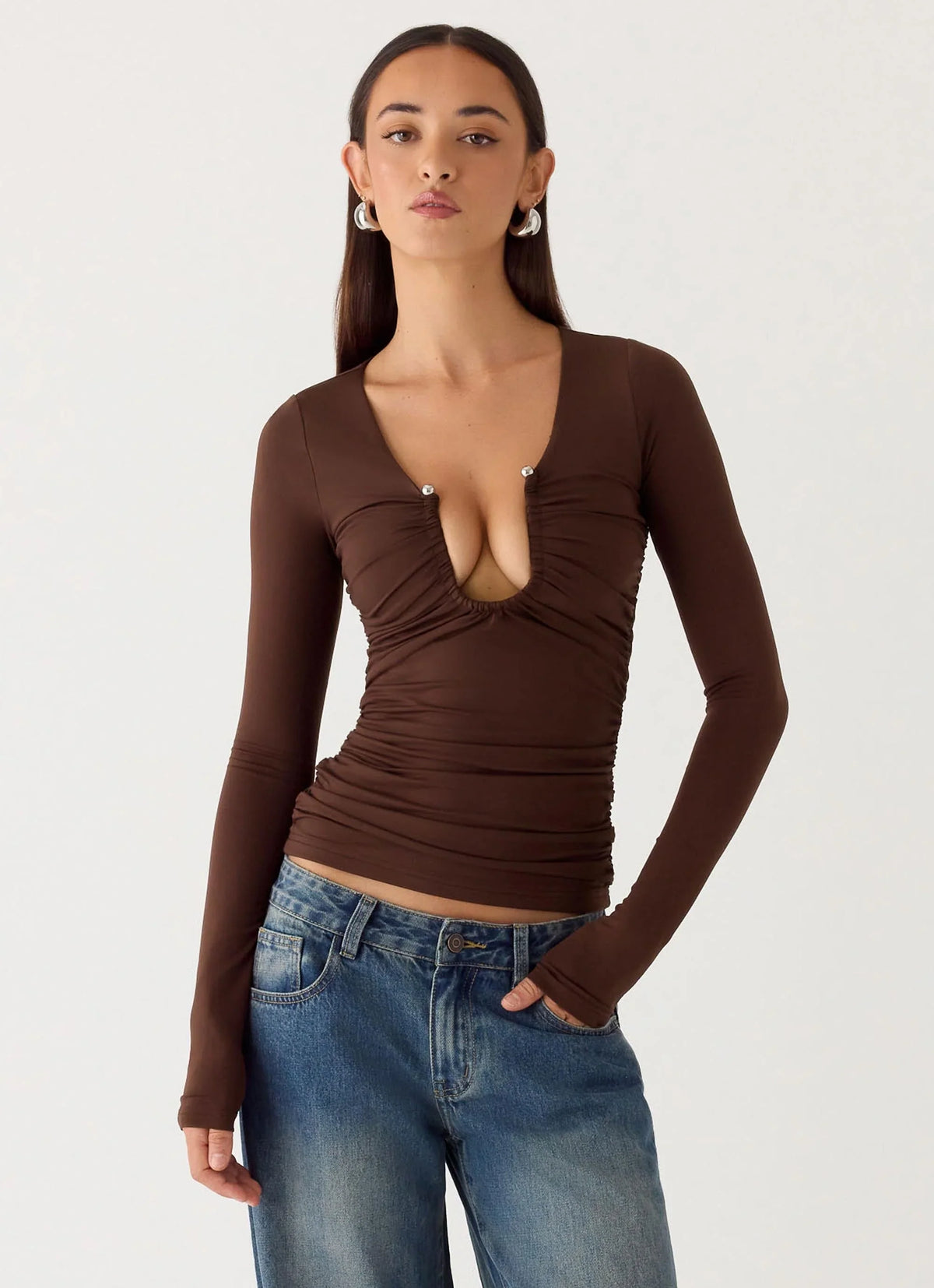 Francis Long Sleeve Top Chocolate