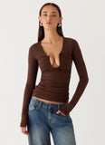 Francis Long Sleeve Top Chocolate