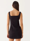 Brief Tension Mini Dress Black
